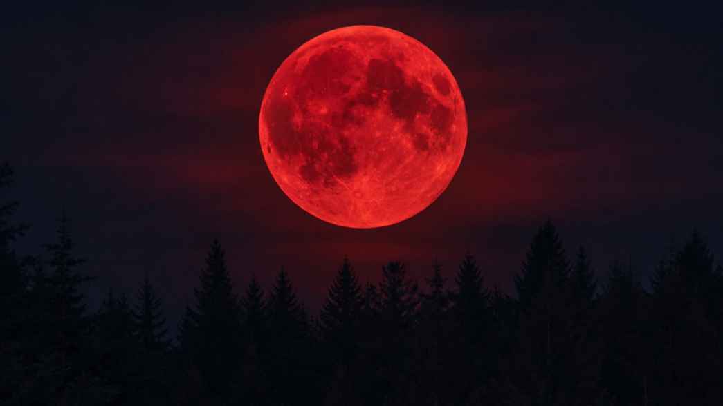 A blood-red moon