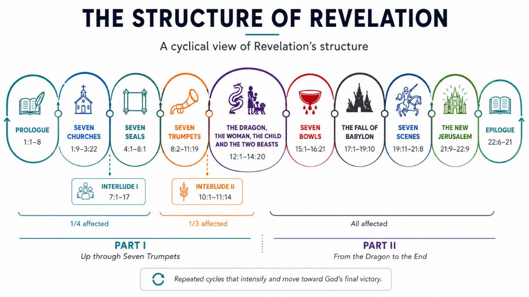 The structure of Revelation at a glance
